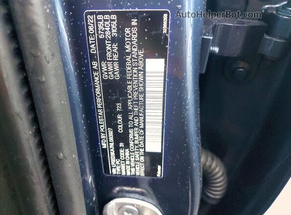 LPSED3KA7NL083927 2022 POLESTAR 2 Синий Вид подкапотного пространства