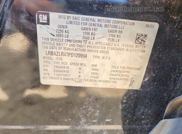 LRBAZLR47PD120994 2023 BUICK ENVISION Black Vista del compartimento del motor