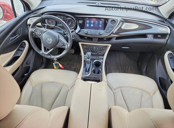LRBFX1SA4KD089910 2019 BUICK ENVISION Red Dashboard view