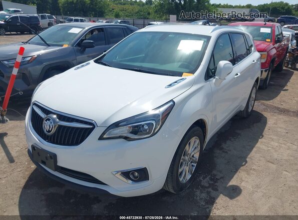 LRBFX2SA2KD021787 2019 BUICK ENVISION White წინა მარცხენა ხედი სამი მეოთხედიდან