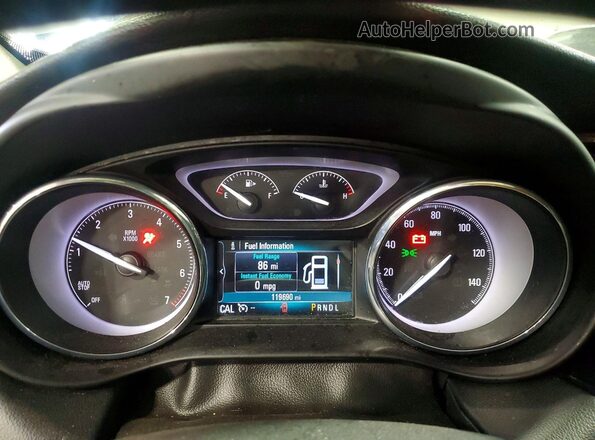 LRBFX2SA6KD130057 2019 BUICK ENVISION Silver Instrument cluster view