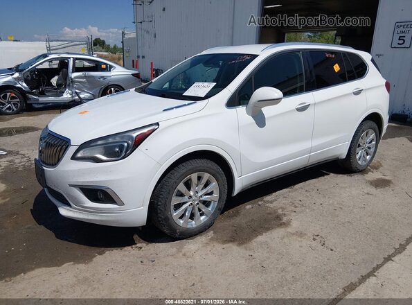 LRBFX2SAXJD009806 2018 BUICK ENVISION White Առջևի ձախ երեք քառորդ տեսարան