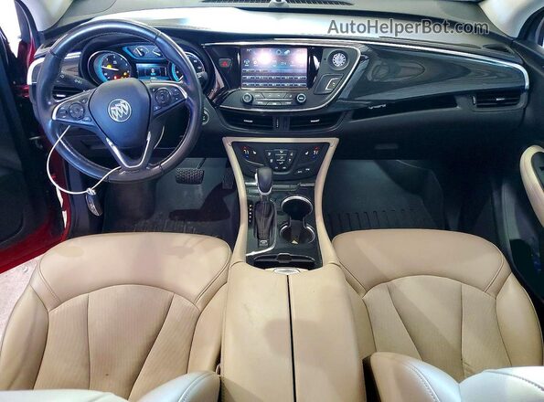 LRBFXASA2HD088599 2017 BUICK ENVISION Red Widok deski rozdzielczej