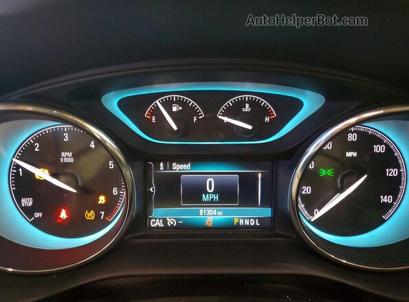 LRBFXASA2HD088599 2017 BUICK ENVISION Red Widok zestawu wskaźników