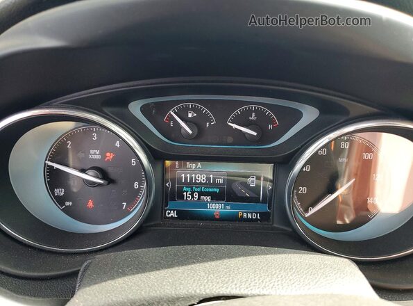 LRBFXASA9HD043045 2017 BUICK ENVISION Red ხელსაწყოთა პანელის ხედი