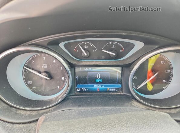 LRBFXBSA2HD114124 2017 BUICK ENVISION Maroon Вид щитка приладів