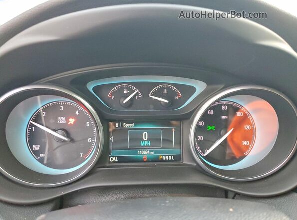 LRBFXBSA3HD004358 2017 BUICK ENVISION Silver ხელსაწყოთა პანელის ხედი