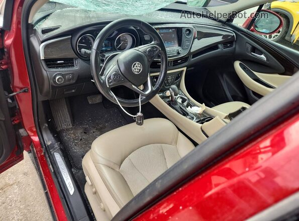 LRBFXBSA9KD105587 2019 BUICK ENVISION Burgundy Widok deski rozdzielczej