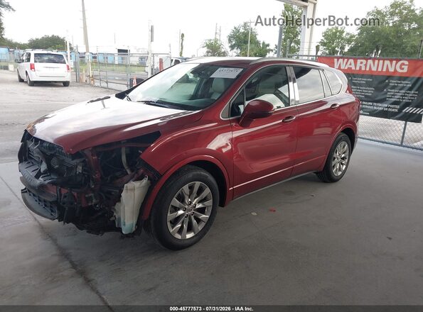 LRBFXBSAXHD177567 2017 BUICK ENVISION Red Առջևի ձախ երեք քառորդ տեսարան