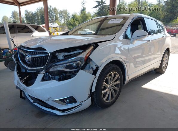 LRBFXCSA3KD037972 2019 BUICK ENVISION White Առջևի ձախ երեք քառորդ տեսարան