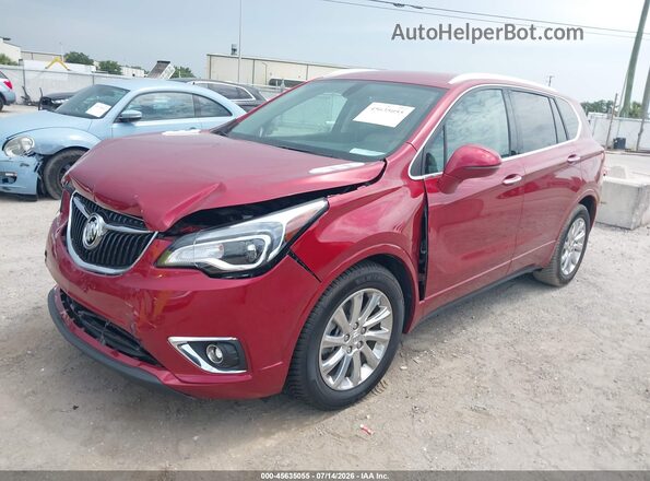 LRBFXCSA6KD125124 2019 BUICK ENVISION Red Առջևի ձախ երեք քառորդ տեսարան