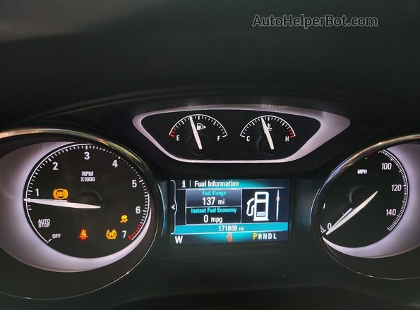 LRBFXCSAXKD142735 2019 BUICK ENVISION White Instrument cluster view