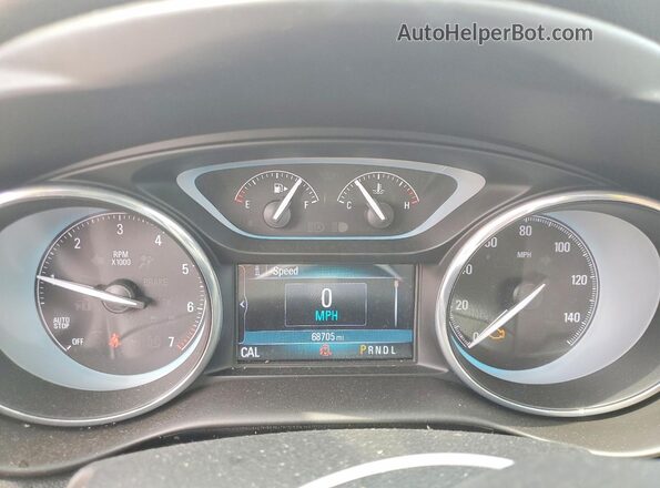 LRBFXDSA1HD012874 2017 BUICK ENVISION Red Instrument cluster view