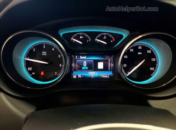 LRBFXDSA1HD090166 2017 BUICK ENVISION Black Вид щитка приладів