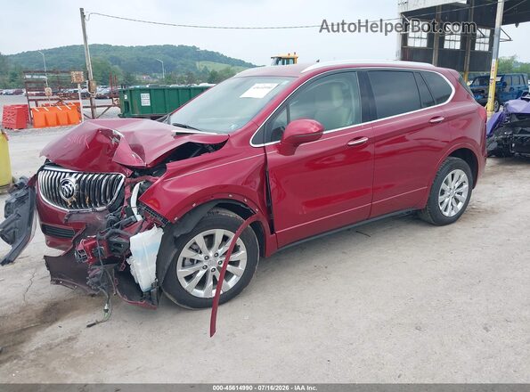 LRBFXDSA7HD063117 2017 BUICK ENVISION Red Առջևի ձախ երեք քառորդ տեսարան