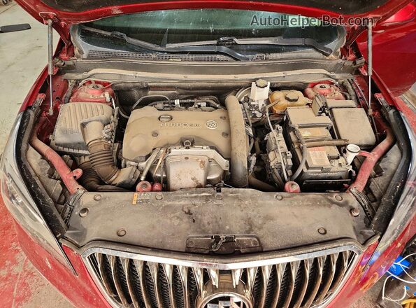 LRBFXESX6HD151845 2017 BUICK ENVISION Red Vista del compartimento del motor