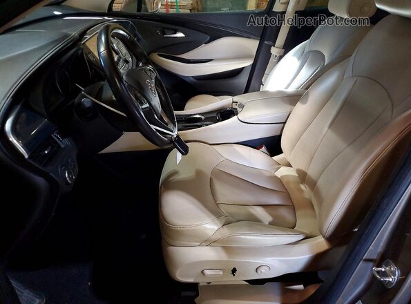 LRBFXESXXHD103653 2017 BUICK ENVISION Gray Widok wnętrza z przodu