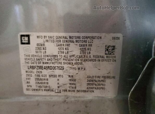 LRBFZME48RD067629 2024 BUICK ENVISION Gray Engine compartment view