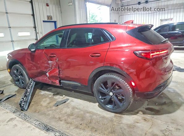 LRBFZMR43MD070585 2021 BUICK ENVISION Maroon Trasero izquierdo