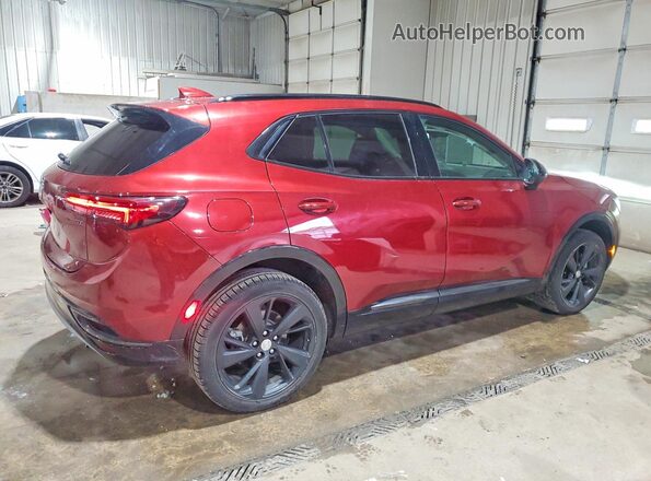 LRBFZMR43MD070585 2021 BUICK ENVISION Maroon Trasero derecho