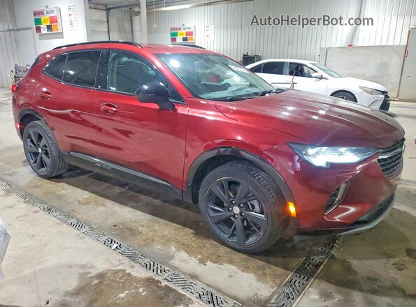 LRBFZMR43MD070585 2021 BUICK ENVISION Maroon Delantero derecho