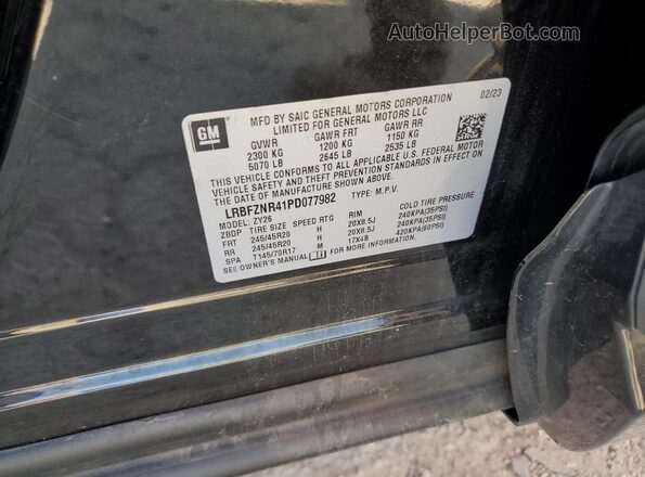 LRBFZNR41PD077982 2023 BUICK ENVISION Black Widok naklejki z numerem VIN