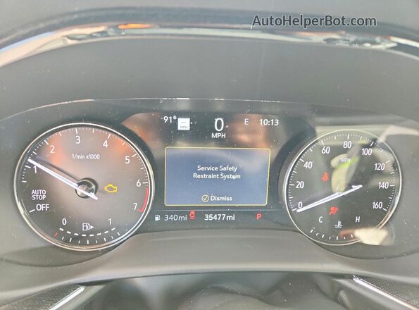 LRBFZNR48MD149076 2021 BUICK ENVISION White Widok zestawu wskaźników