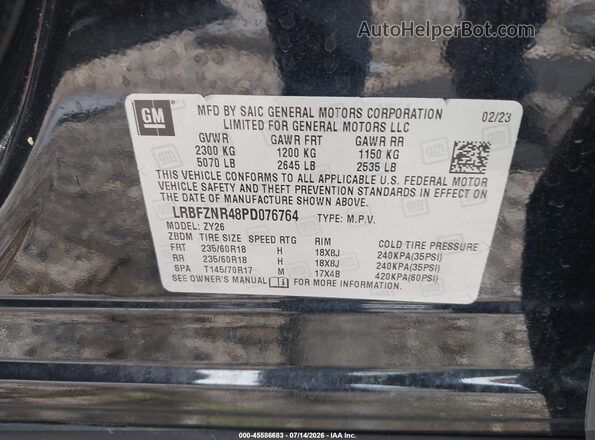 LRBFZNR48PD076764 2023 BUICK ENVISION Black Widok komory silnika