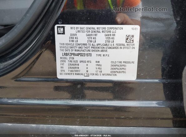 LRBFZPR44PD231970 2023 BUICK ENVISION Черный Вид подкапотного пространства