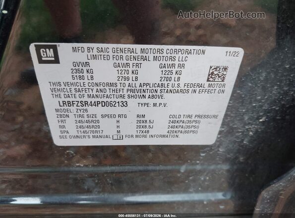 LRBFZSR44PD062133 2023 BUICK ENVISION Black ძრავის განყოფილების ხედი