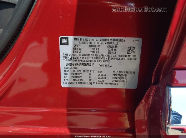 LRBFZSR45PD085713 2023 BUICK ENVISION Red Շարժիչի բաժամունքի տեսք