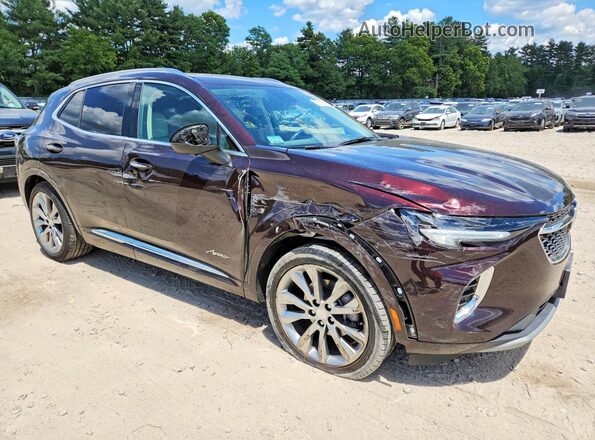 LRBFZSR48MD197546 2021 BUICK ENVISION Темно-бордовый Передняя правая четверть