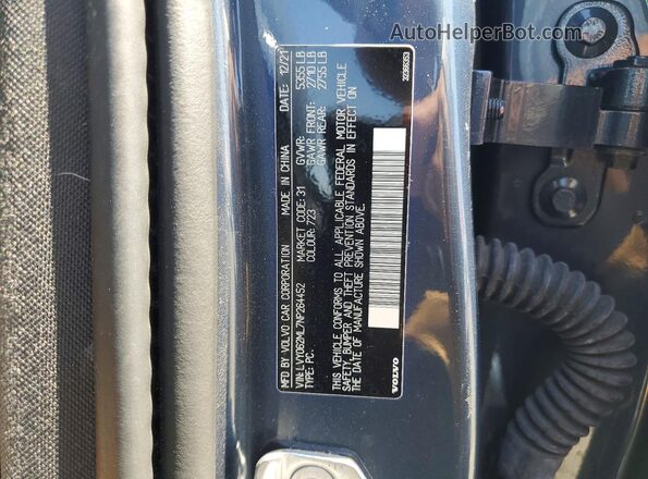 LVY062ML7NP264452 2022 VOLVO S90 Blue Widok komory silnika