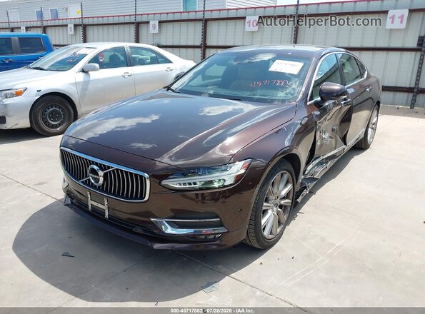 LVY992ML9JP015529 2018 VOLVO S90 Brown Front left