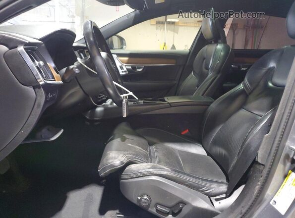 LVYBC0AL3JP030264 2018 VOLVO S90 Gray Widok wnętrza z przodu