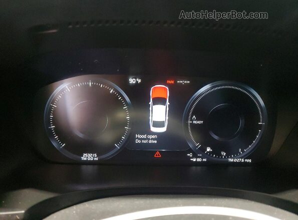 LVYBC0AL3JP030264 2018 VOLVO S90 Gray Widok zestawu wskaźników