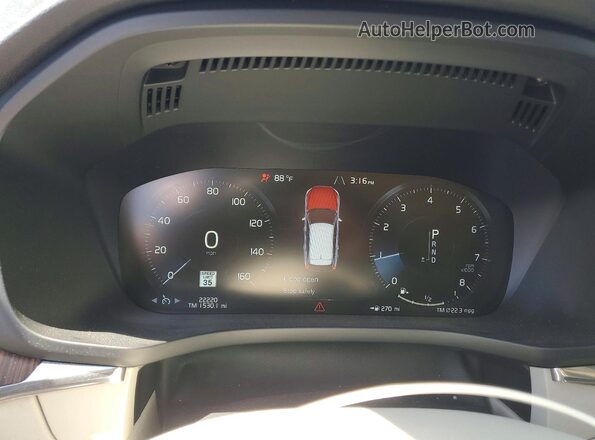 LYV102RK6KB202187 2019 VOLVO XC60 Black Instrument cluster view