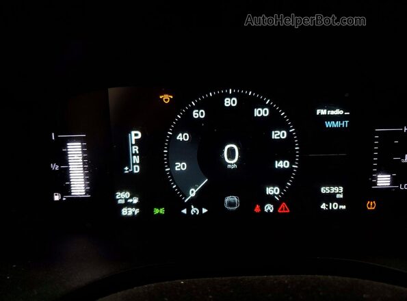 LYV102RK7KB283023 2019 VOLVO XC60 Black Вид щитка приладів