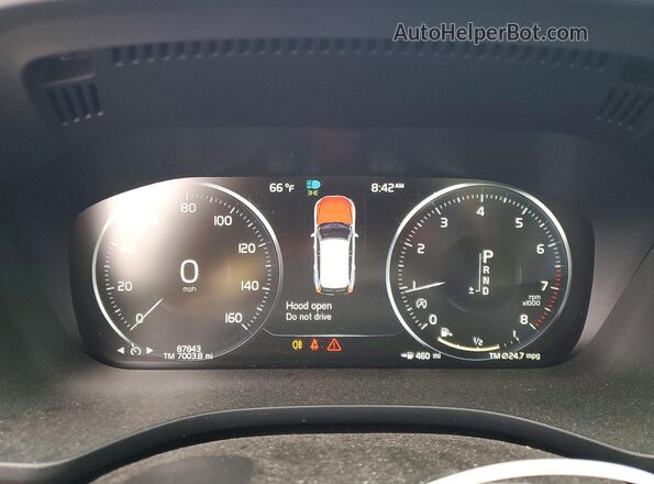 LYV102RK8JB082794 2018 VOLVO XC60 White Սարքավորումների վահանակի տեսք