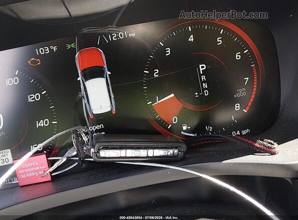 LYV102RKXKB177259 2019 VOLVO XC60 Black Вид панелі приладів