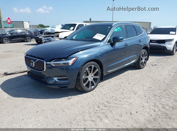 LYVBR0DL3KB292722 2019 VOLVO XC60 HYBRID Blue წინა მარცხენა ხედი სამი მეოთხედიდან