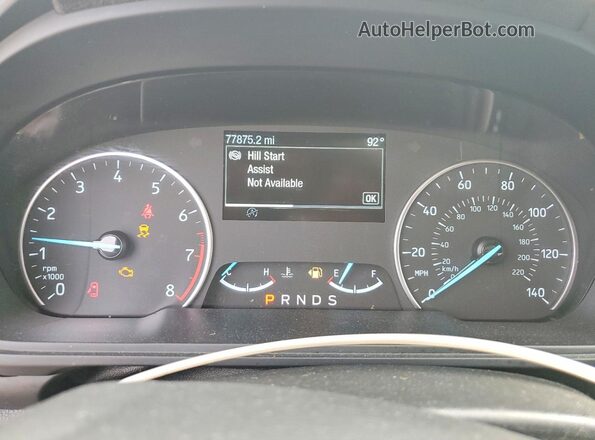 MAJ3P1TE0JC200128 2018 FORD ECOSPORT Brown Instrument cluster view