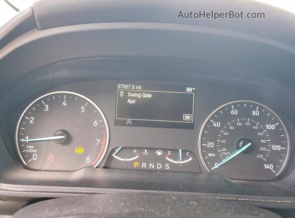 MAJ3P1TE2JC225306 2018 FORD ECOSPORT Red Instrument cluster view