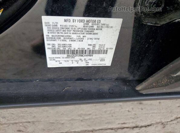 MAJ3S2FE9MC449984 2021 FORD ECOSPORT Black VIN կոդի պիտակի տեսք