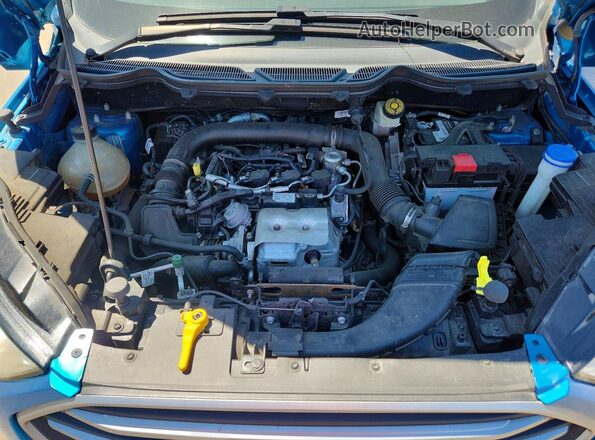 MAJ3S2GE1KC279440 2019 FORD ECOSPORT Blue ძრავის განყოფილების ხედი
