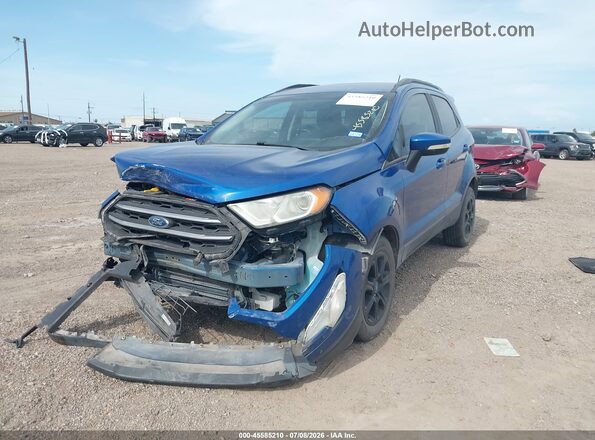 MAJ3S2GE1KC280412 2019 FORD ECOSPORT Blue Front left