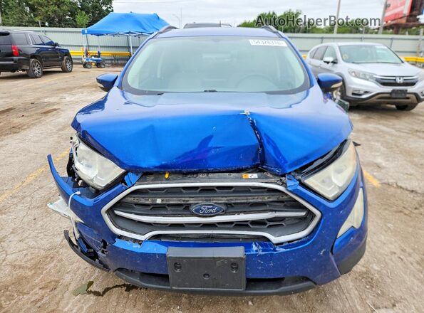 MAJ3S2GE4KC269145 2019 FORD ECOSPORT Blue Front view