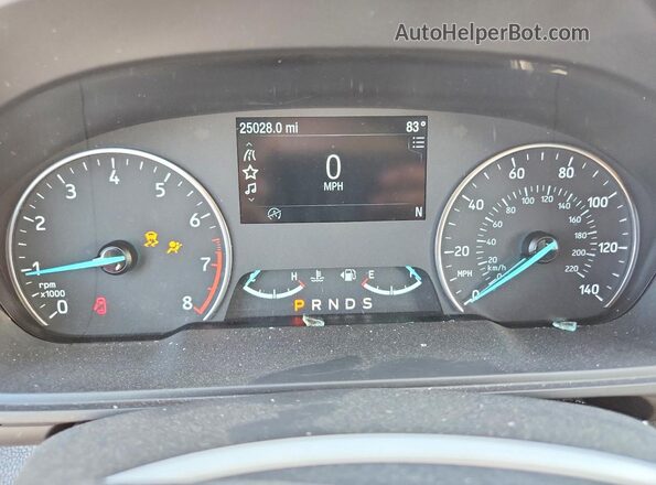 MAJ3S2GE4MC426661 2021 FORD ECOSPORT Red Instrument cluster view