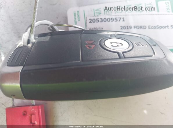 MAJ3S2GE6KC258499 2019 FORD ECOSPORT Gray Вид панелі приладів