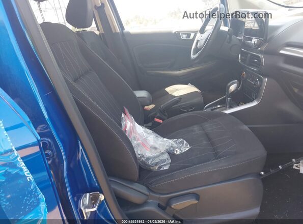 MAJ3S2GEXKC287245 2019 FORD ECOSPORT Blue Front interior view